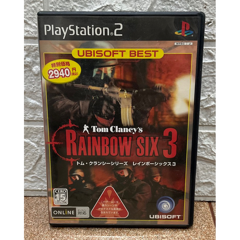 Tom Clancy's Rainbow Six 3 – Version NTSC-J Japan Pour PlayStation 2 – Bon état, Disque Propre, Boîtier Avec Traces Minimes, Livret Inclus.