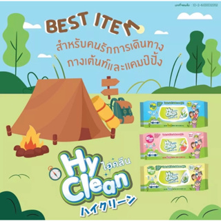 ทิชชู่เปียก ไฮคลีน Hyclean Family Wipes ผ้าเช็ดทำความสะอาด แผ่นใหญ่ จำนวน 56 แผ่น (Green Tea / Aloe Vera )