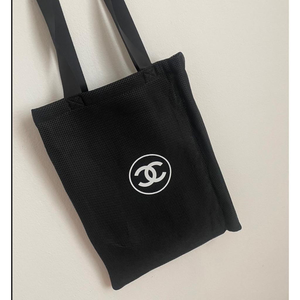 Limited Original Chanel Makeup Cosmetic Brand GWP Tote Bag กระเป๋าผ้าไน