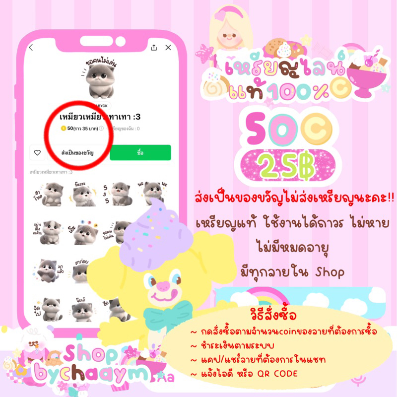 shopbychaaym-line-sticket-ราคาถูกสติ๊กเกอร์-ธีม-อิโมจิ-เมโลดี้พร้อมส่ง-เหรียญแท้