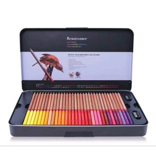 ดินสอสีไม้เกรดอาร์สติส กล่องเหล็ก Renaissance Artists Colour Pencil 72สีและ 100สี