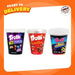 Trolli Brite crawlers Gummi Candy Jelly Sour Cola 160g Haribo เยลลี่ทรอลี่ เยลลี่งู เยลลี่โคล่า