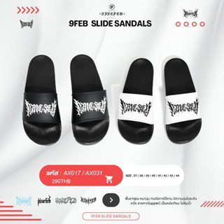 9FEB AX017-AX031 newlogo slide sandals มี2สี แถมฟรี TOTE BAG NINEFEB