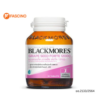 Blackmores แบลคมอร์ส เกรพสีด ฟอร์ท 12000 มก. (30 เม็ด) Grape Seed Forte 12000 (30 Tab)