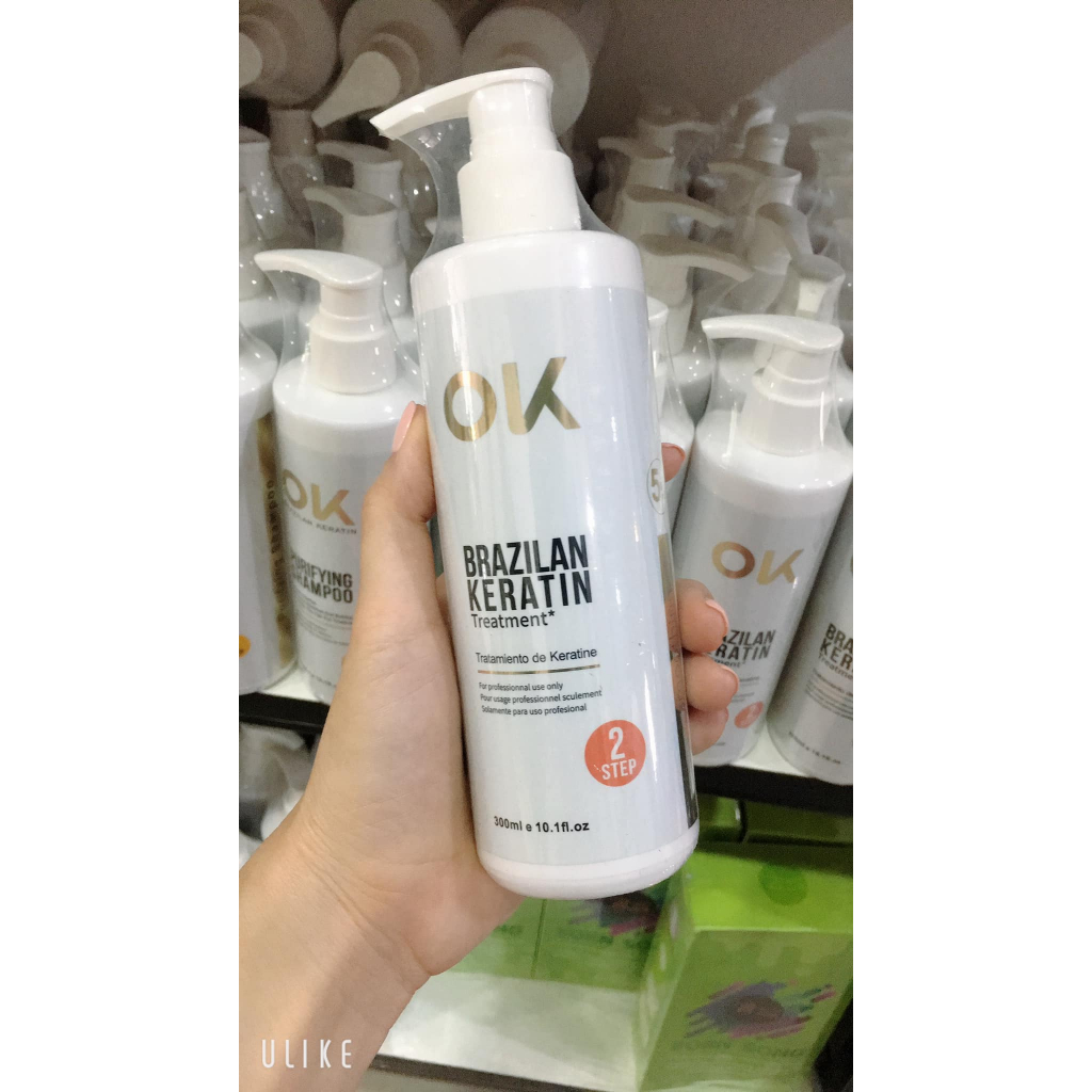 เคราตินสดok-keratin-300ml-พร้อม-ส่ง-เปลี่ยนผมเสียให้เป็นผมสวย