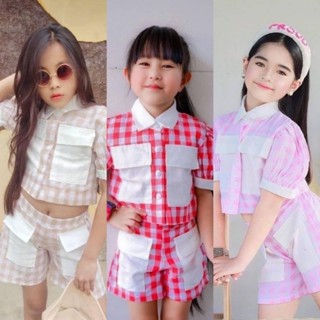 tp // eb // แฟชั่นเด็ก ชุดเซ็ทเด็ก สาวมินิมอลมาทางนี้ เซท 2 ชิ้นในราคาสบายกระเป๋า ใส่เที่ยว ใส่ไปคาเฟ่ สบายๆ ไม่ร้อน