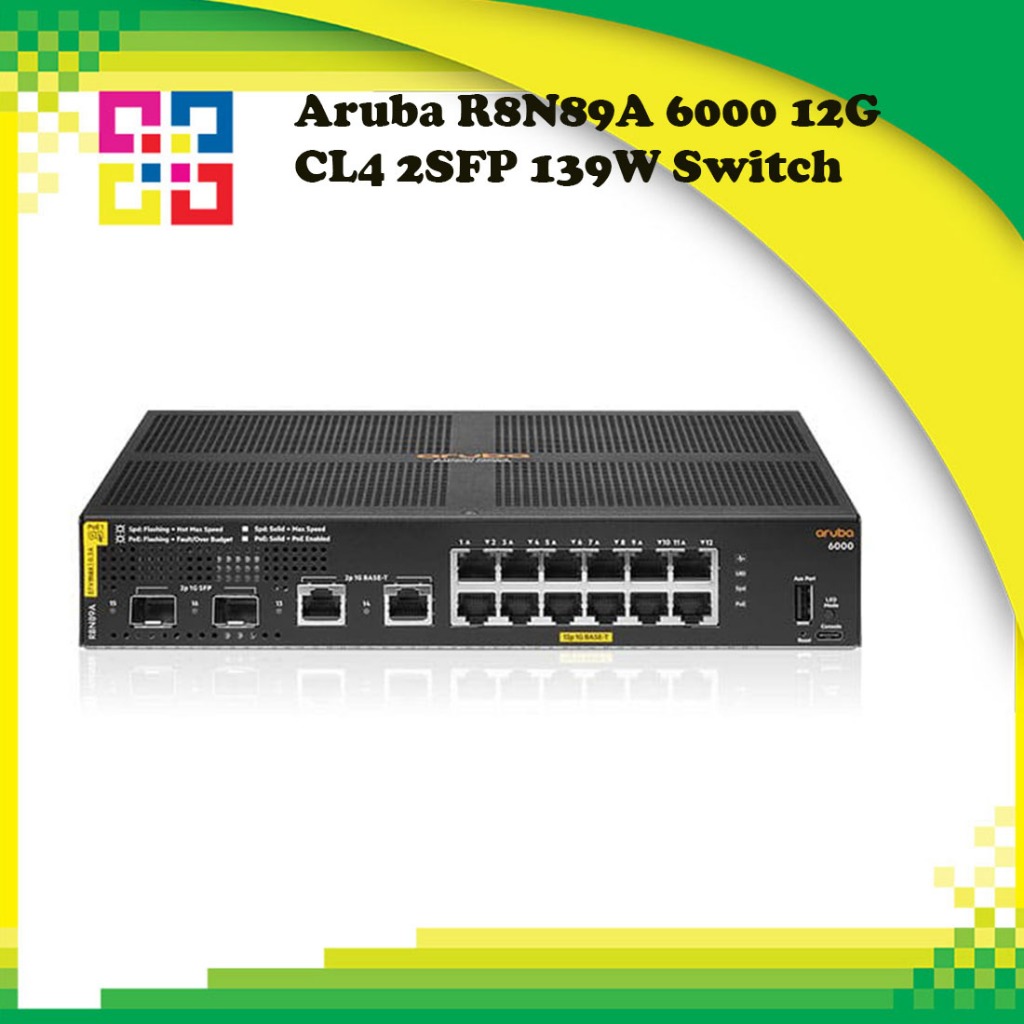 aruba-r8n89a-6000-12g-cl4-2sfp-139w-switch-shopee-thailand