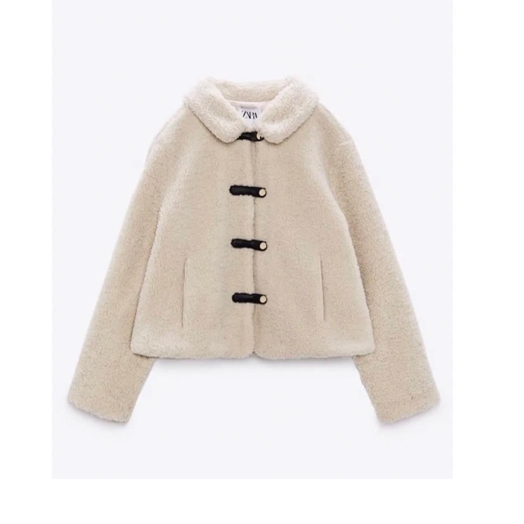 ZARA CROPPED FLEECE JACKET Shopee Thailand