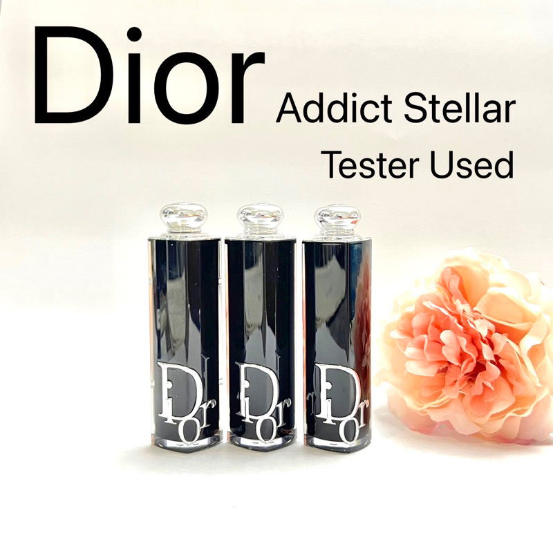 dior-addict-stellar-shine-case-inlcuded-tester-nobox-ดิออร์-ลิปสติกรุ่นสเตลล่าเทสเตอร์ปลอกขาวของใหม่มือ1-แท้99-100