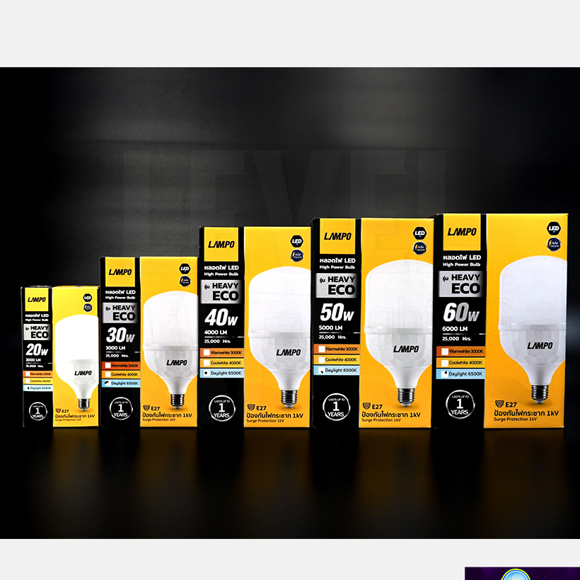 LAMPO หลอดไฟ LED High Power Bulb รุ่น HEAVY ECO ทรงกระบอก 20-50W ขั้ว ...