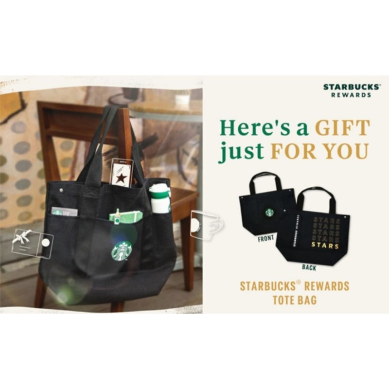 กระเป๋าผ้า Starbucks Rewards Tote Bag ใบใหญ่ Shopee Thailand
