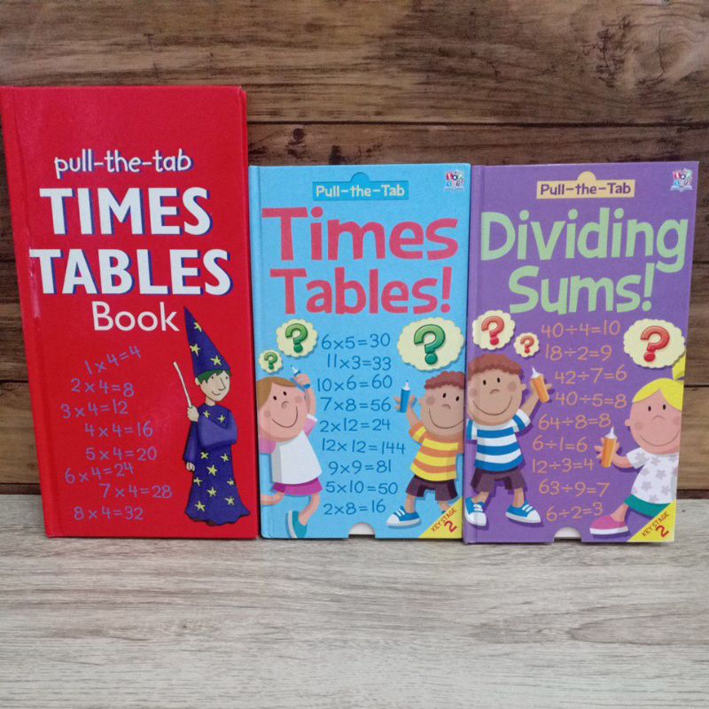 times-tables-dividing-sums-pull-the-tab-boardbook-มือสอง