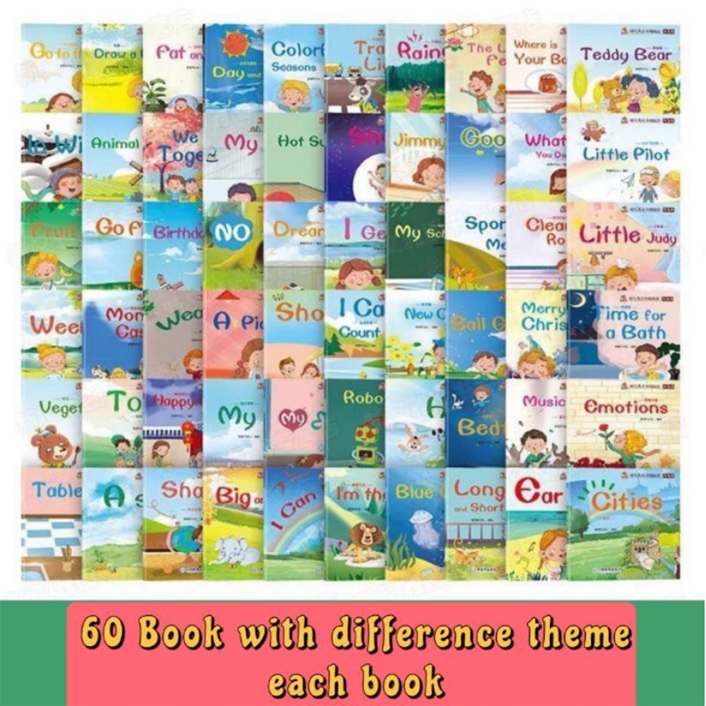 พร้อมส่ง!! 60 Books Kids Early Learning Story Books Bedtime Reading ...