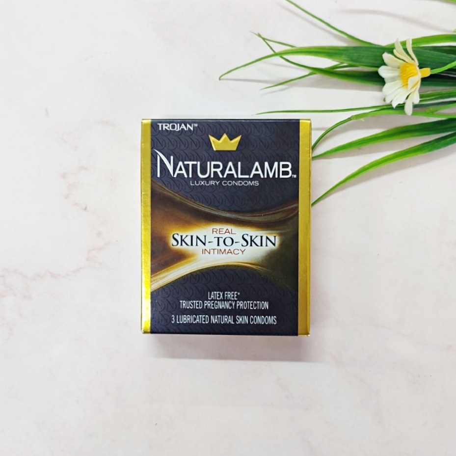 [TROJAN®] Naturalamb Real Skin-To-Skin Intimacy 3 Condoms โทรจัน ถุงยาง ...