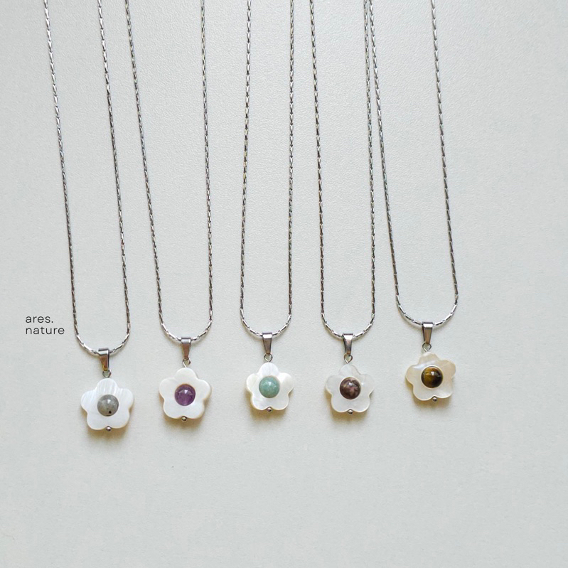 ares-nature-สร้อยหิน-รุ่น-blossoms-necklace