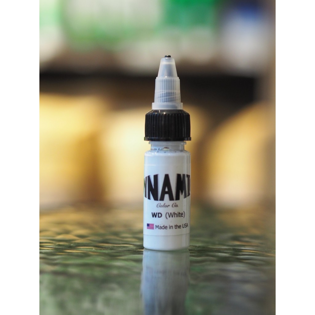 หมึกสัก DYNAMIC INK WD1 สีขาว แบ่งขาย 10ml. / 15 ml. 30ml.แท้100% ...