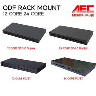 ODF RACK MOUNT 12 Core 24 Core SC/LC FC/ST Optical Fiber Patch Panel 1U กล่องเทอร์มินัลไฟเบอร์ออฟติก