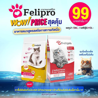 อาหารแมว Felipro(500g-1kg)แพคเกจจริง ไม่มีแบ่งขาย สูตรใหม่ Exp.03/2024 สูตรลดโอกาสการเกิดโรคนิ่วและไต
