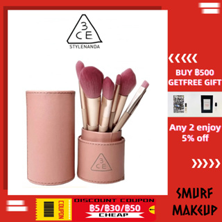 3ce Barrel Makeup Brushes Set 7pcs/set  #highlight #trimming #shadow #Eye Shadow #eyebrow #detail #loose Powder