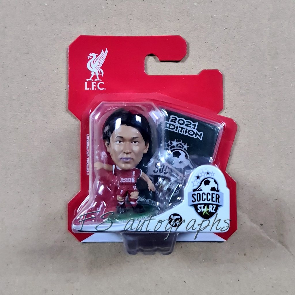 SoccerStarz Liverpool Takumi Minamino Figur – Home Kit 2021, 5 Cm Sammlerfigur Offiziell Lizenziert