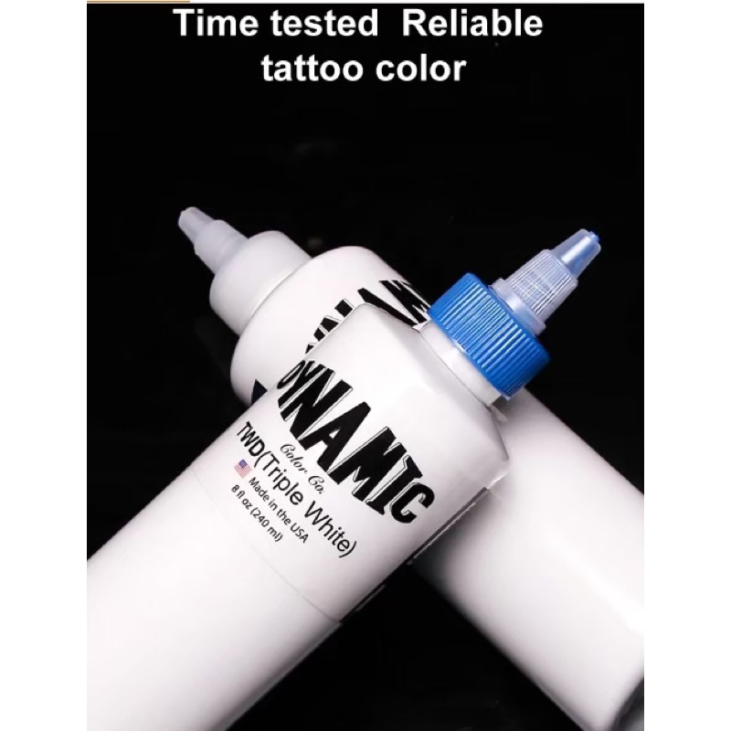 หมึกสัก ไดนามิก DYNAMIC INK [แท้] WD1 (White) TWD (Triple white) 8 ...