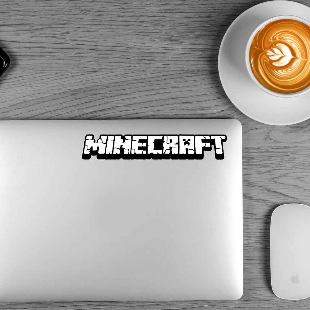 minecraft logo สติกเกอร์ 2 แผ่น minecraft logo Stickers 2 PCS | Shopee ...
