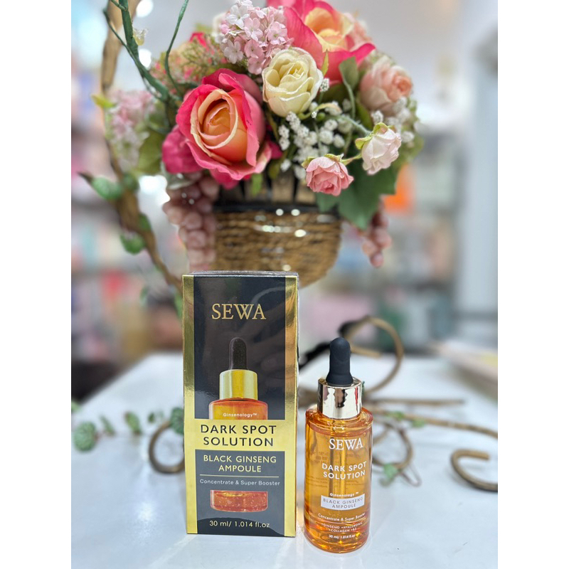 (ส่งฟรี)Sewa Dark Spot Solution Black Gingseng Ampoule เซวาโสมดำเซรั่ม