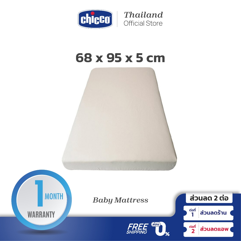 ใช้โค้ดคู่ลดเพิ่ม-chicco-baby-mattress-for-playpen-satin-เบาะรองนอนสำหรับลูกน้อย