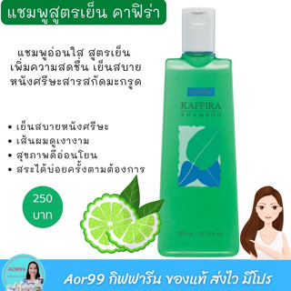 แชมพู สูตรเย็น คาฟิร่า กิฟฟารีน Giffarine Kaffira Shampoo สารสกัดจากผลมะกรูด สระผม ผม ผมสวย บำรุงเส้นผง แชมพูมะกรูดAor99