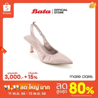 Bata บาจา Marie Claire รองเท้าส้นสูงแบบรัดส้น  สูง 2 นิ้ว สำหรับผู้หญิง รุ่น GWENNET สีม่วงอ่อน 7705351 สีเบจ 7703351