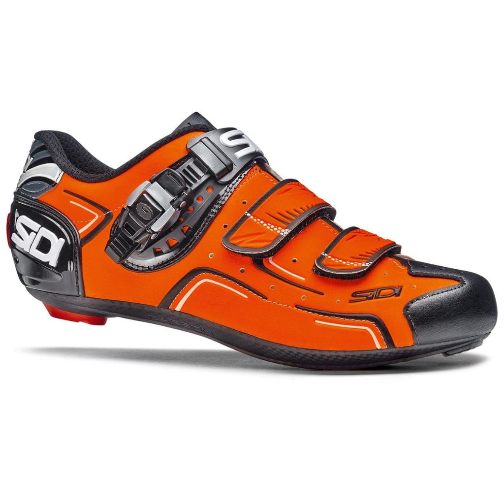 รองเท้าปั่นจักรยานเสือหมอบ-sidi-รุ่น-level-orange-fluo-black