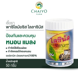 ชีวภัณฑ์ ไลซินัส  เชื้อรา พาซิโลมัยซิส ไลลาซินัส  50 กรัม