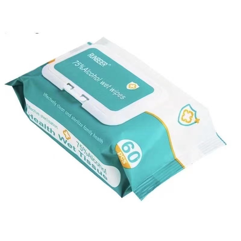 ทิชชู่เปียกผสม​แอลกอฮอล์(ทิชชู่​แอลกอฮอล์)​ ทิชชู่​เปียก​ แอลกอฮอล์​75% เช็ดมือ พกพาสะดวก ทิชชู่ - 3