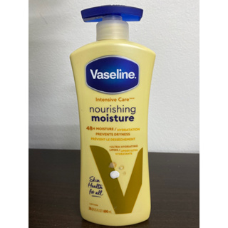 💖เป็นสินค้าตัวนำเข้า💖 Vaseline nourishing moisture + Ultra hydrating lipids 600ml. (สูตรเหมาะกับผิวเเห้งมาก)
