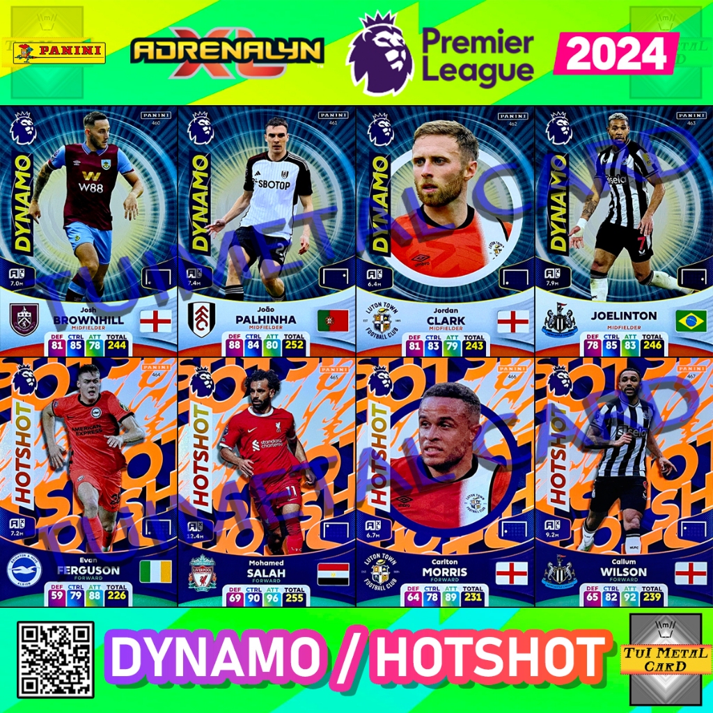PANINI PREMIER LEAGUE 2024 ADRENALYN XL DYNAMO / HOTSHOT การ์ดสะสม