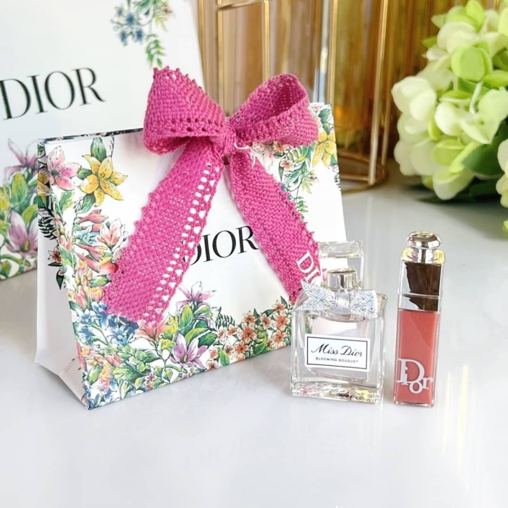 Miss Dior Miniature Set Perfume & Lip Gloss ( Blooming Bouquet + ถุง