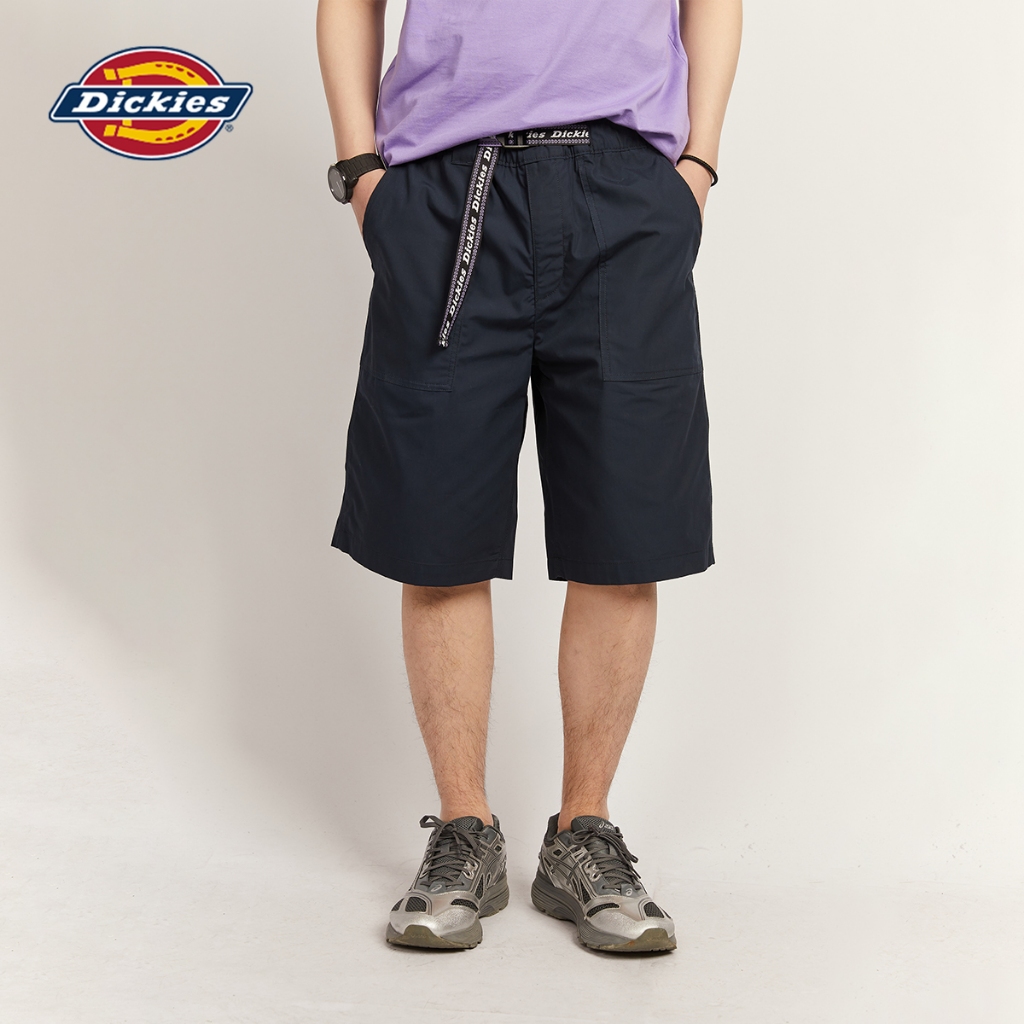DICKIES MENS SHORTS ABOVE KNEE LENGTH, ELASTIC WAIST, JACQUARD BELT