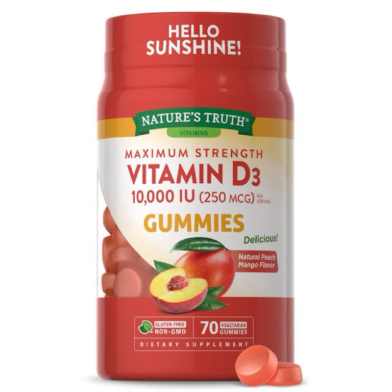 Nature's Truth Vitamin D3 Gummies 10000 IU 70 Count Shopee Thailand