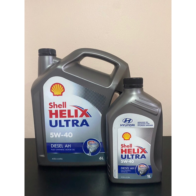 น้ำมันเครื่อง Shell Helix ultra สังเคราะห์ 100% 5w-40 ดีเซล ACEA A3/B4 ...