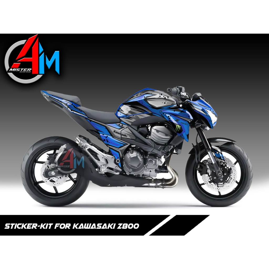 (เลือกสีด้านใน) [เกรด Premium Basic] ชุดสติ๊กเกอร์ Kawasaki Z800 (TT ...