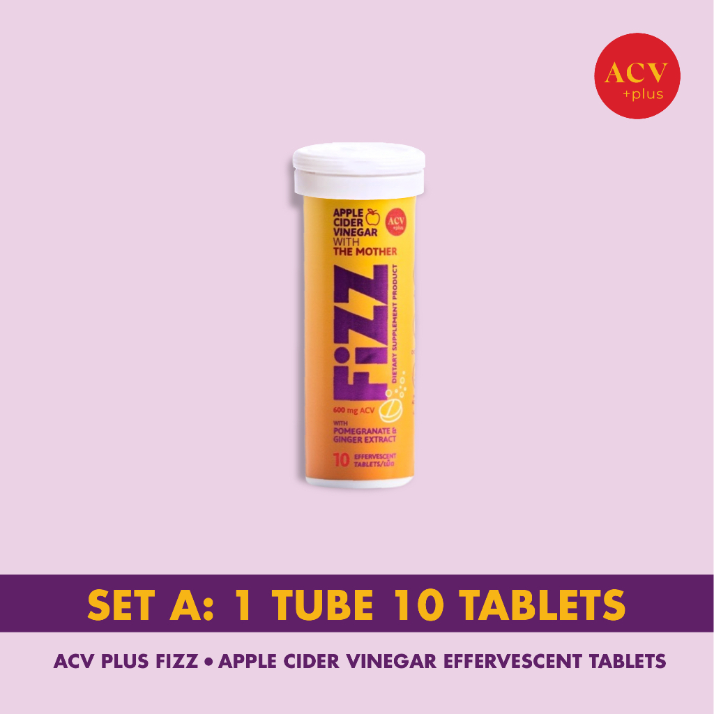 ACV Plus FIZZ : เม็ดฟู่แอปเปิ้ลไซเดอร์วินีการ์ Apple Cider Vinegar ...