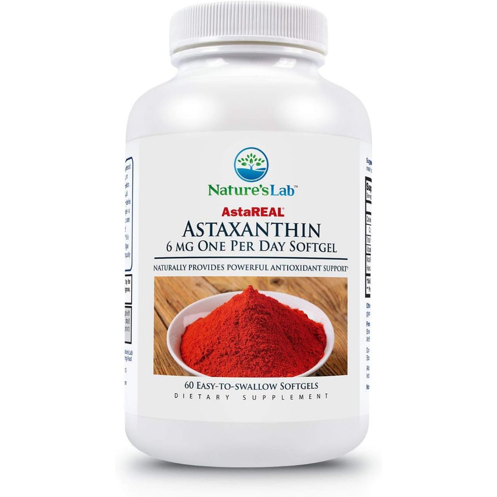 Nature's Lab AstaREAL Astaxanthin , 6mg , 60 Softgels (No.226) Shopee