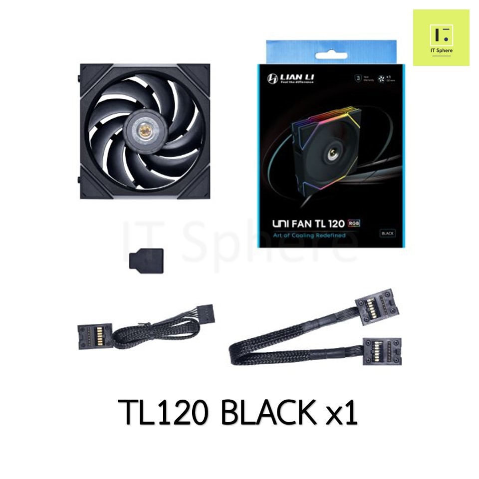 [ TL ดูดเข้า / เป่าออก] Fancase Lian Li TL rgb BLACK WHITE ขาว ดำ 120mm ...