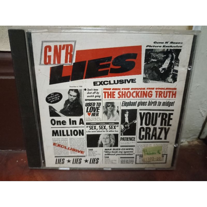 ซีดีเพลง cd music Guns N' Roses GN'R Lies | Shopee Thailand