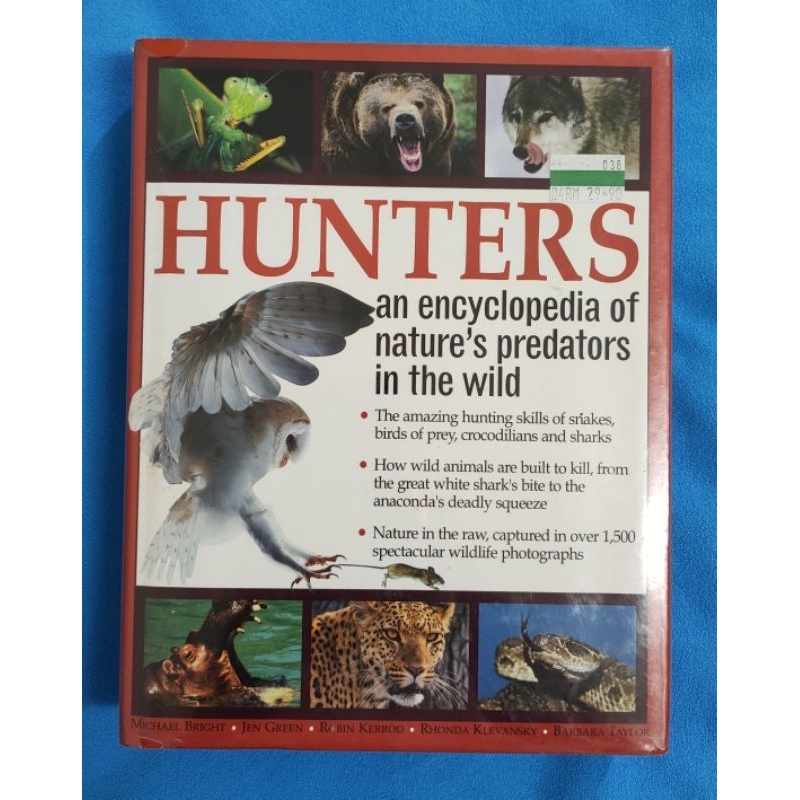 หนังสือภาษาอังกฤษ Hunters an encyclopedia of nature's predators in the ...