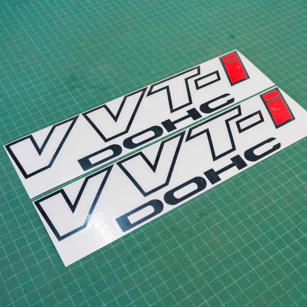 สติ๊กเกอร์ติดรถ VVT-i งานตัดประกอบชุด 2แผ่น | Shopee Thailand