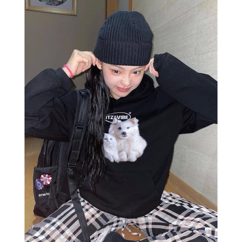 พร้อมส่ง] โค้ดลด30%❤️‍🔥 Itzavibe Cat&Dog Friends Hoodie