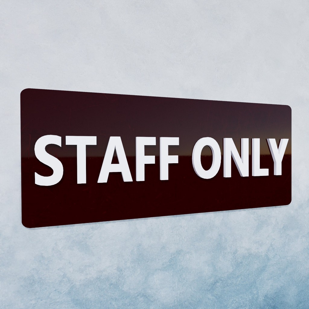ป้าย staff only ป้ายอะคริลิค ป้ายห้ามเข้า ป้ายแขวนประตู ป้ายติดหน้าห้อง ...