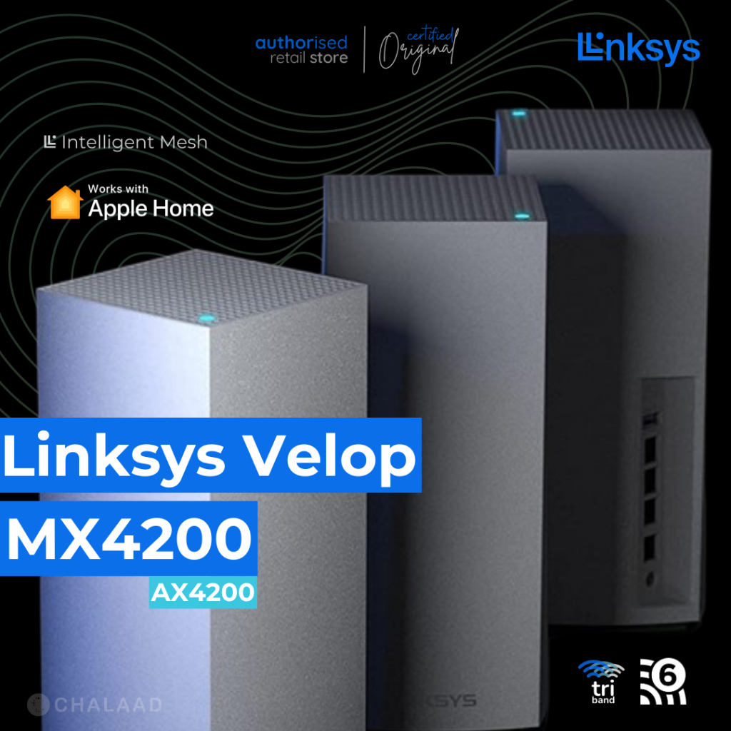 Linksys Velop MX4200 TriBand AX4200 Mesh WiFi 6 Router เราเตอร์ไวไฟ 6