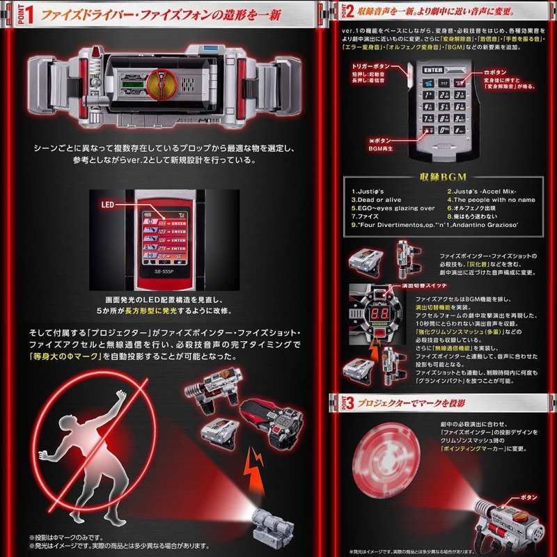 *Limited P-bandai* เข็มขัดไฟซ์ ชุดใหญ่ Kamen Rider Faiz COMPLETE ...